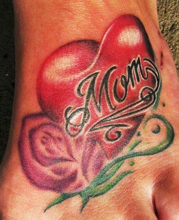 Tattoos - mom foot - 58870